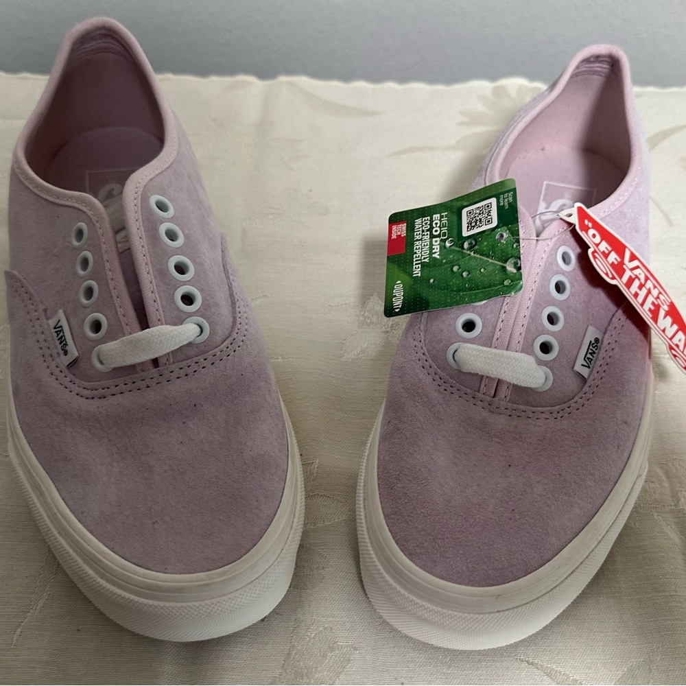 Lilac Vans eco friendly suede